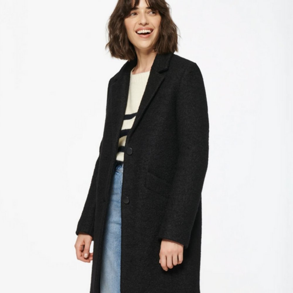 ANDREW MARC Paige Notch Collar Wool Jacket